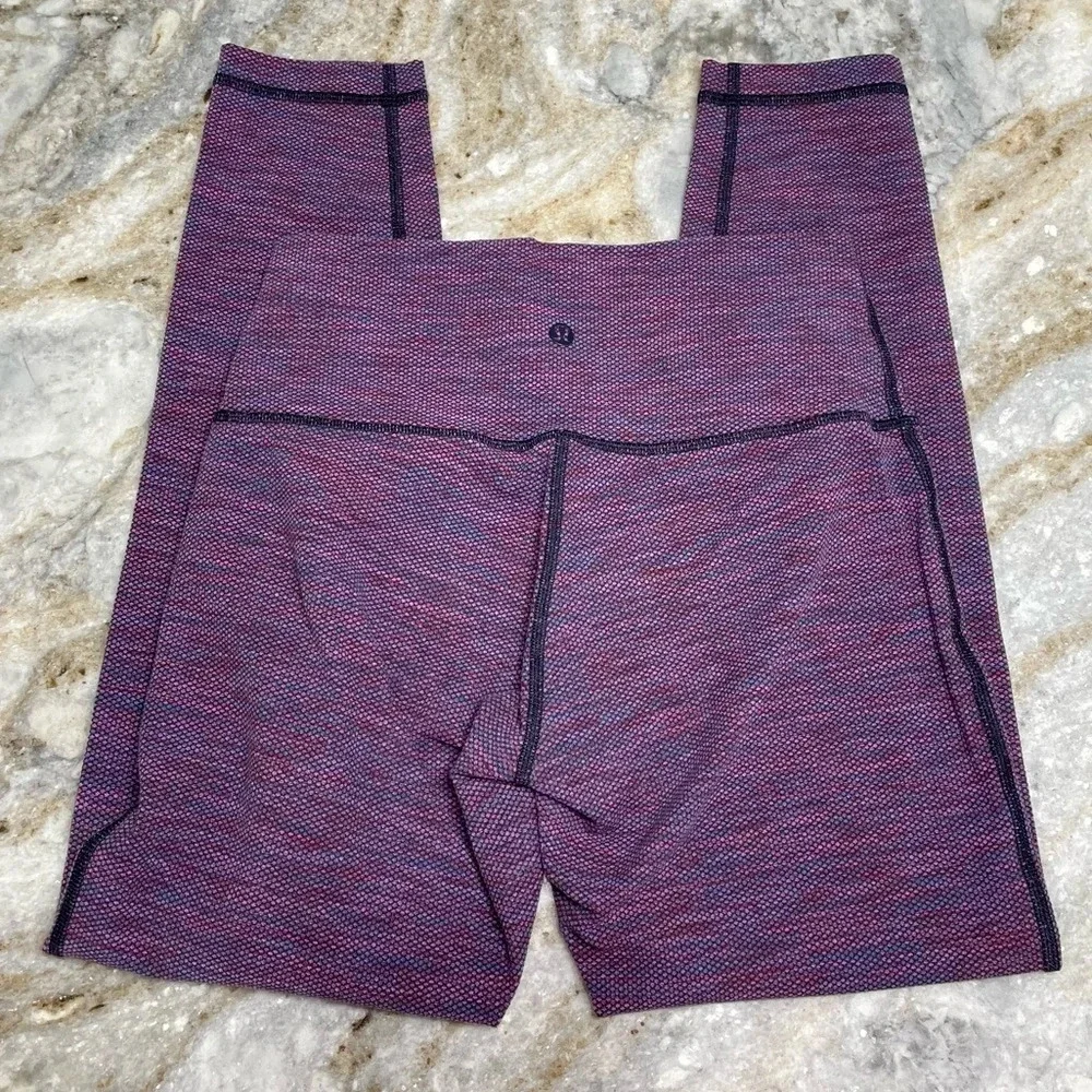 Lululemon Wunder Under Crop II Roll Down Leggings Diamond Jacquard Space Dye